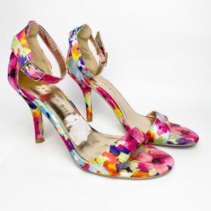 Madden Girl Floral Ankle Strap Heel Sandal